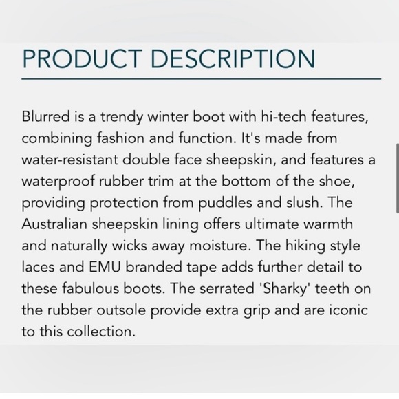 EMU Australia Blurred
Black / Australian sheepskin / Women's Boots / New in Box. - Picture 14 of 16